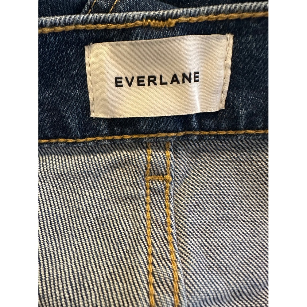 Everlane Womens Way-High Curve Jean33R Organic Cotton Barrel Denim Blue - Picture 10 of 12